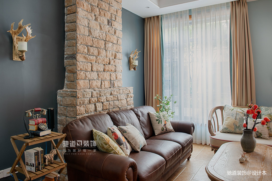 典雅289平法式別墅客廳效果圖