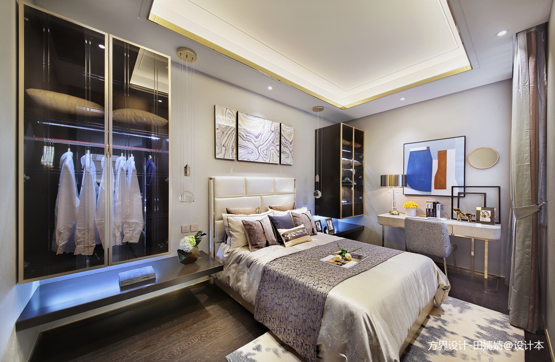 現代樣板房客臥實景圖