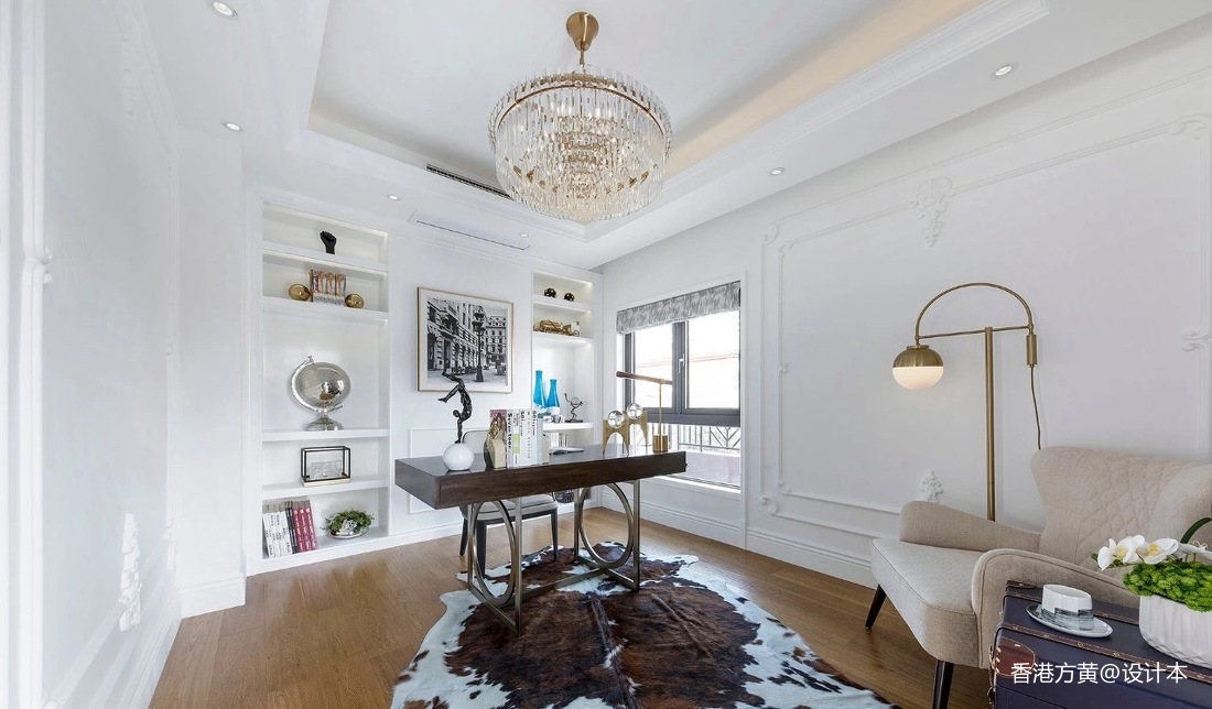 悠雅413平法式別墅書房效果圖片大全