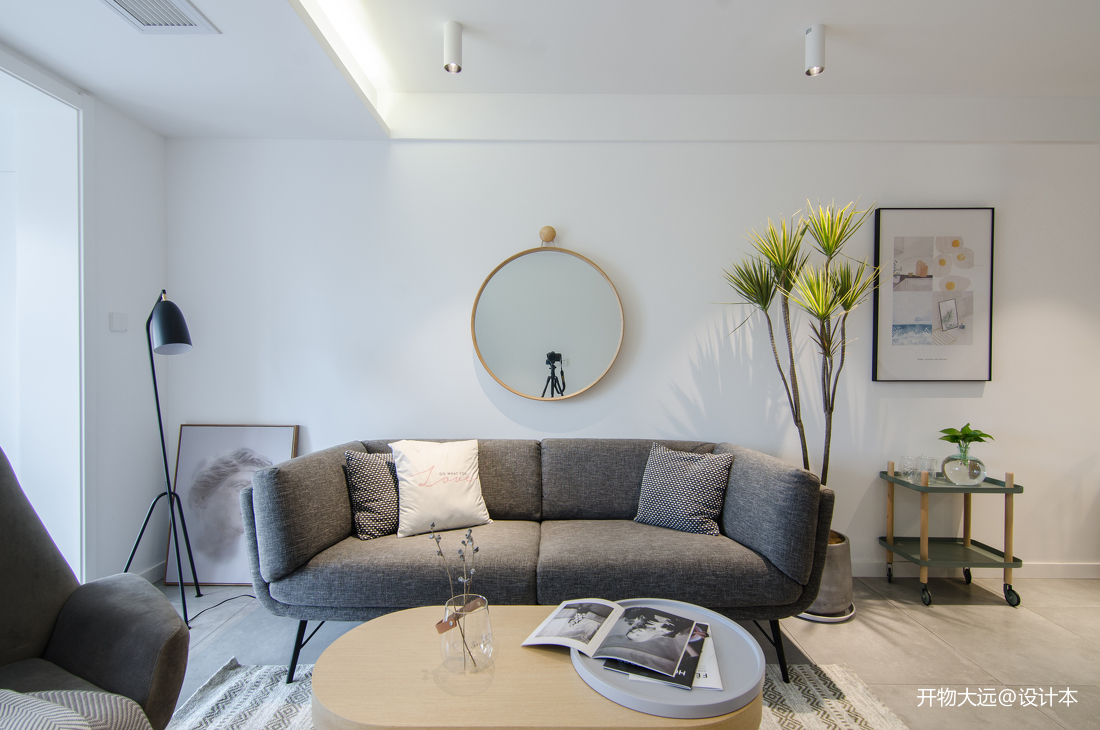 質樸20平現代小戶型客廳設計效果圖