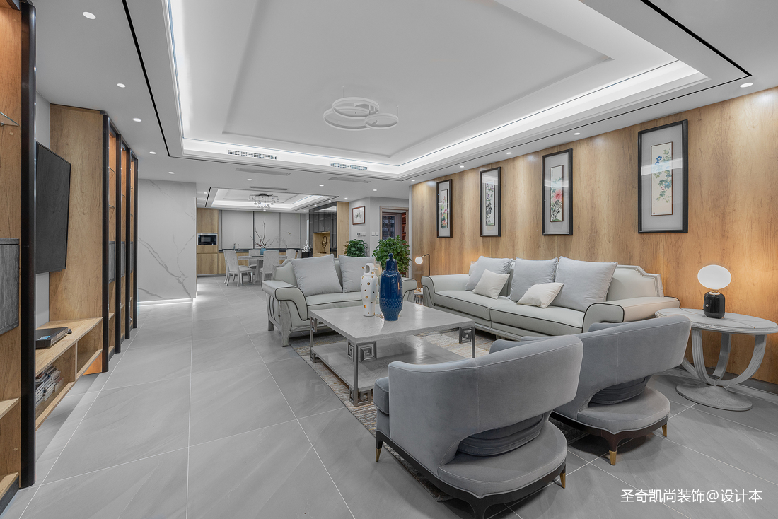 古樸中式客廳沙發圖片