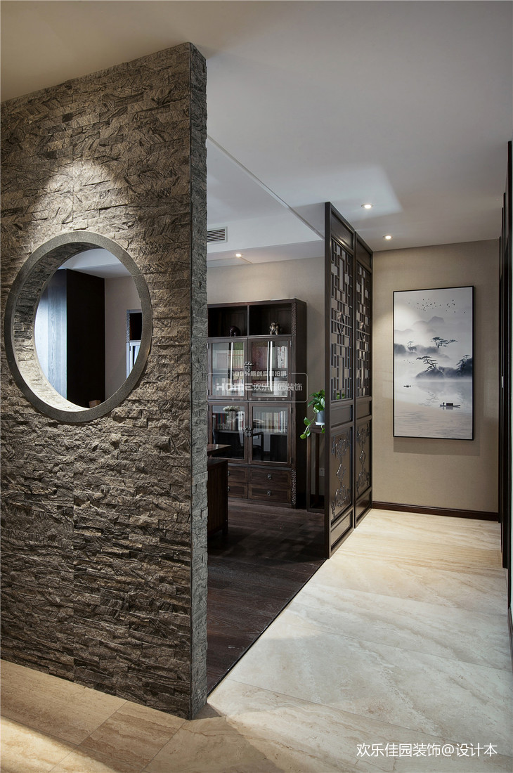 中式四居書房隔斷設計