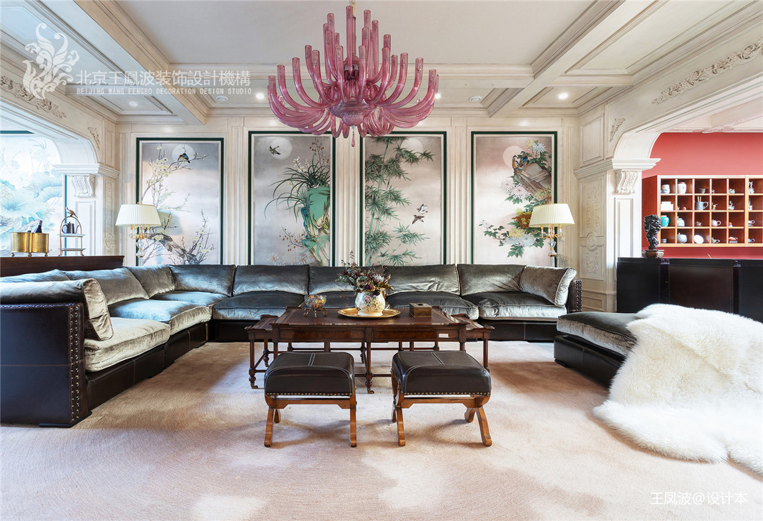 大氣446平法式別墅客廳裝修圖片