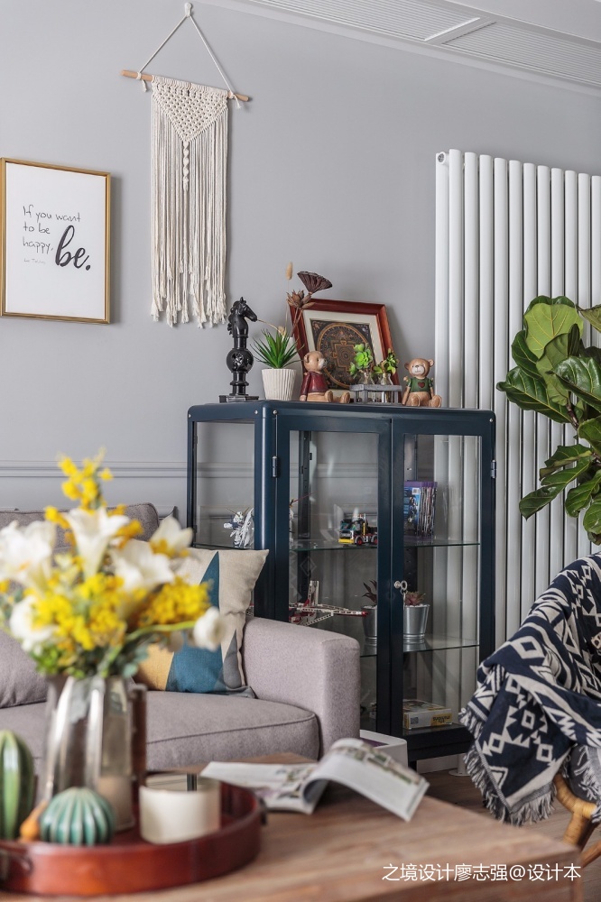 文藝北歐風客廳儲物柜設計