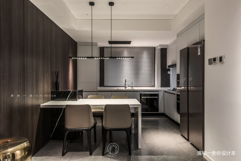 139㎡二居極簡現代餐廳設計