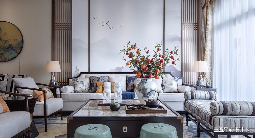 雅奢東方中式客廳沙發圖