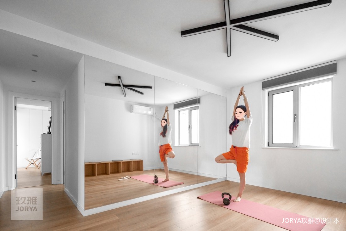 長走廊正解：打造開闊健身房，帶娃健身兩用_1597224706_4231105