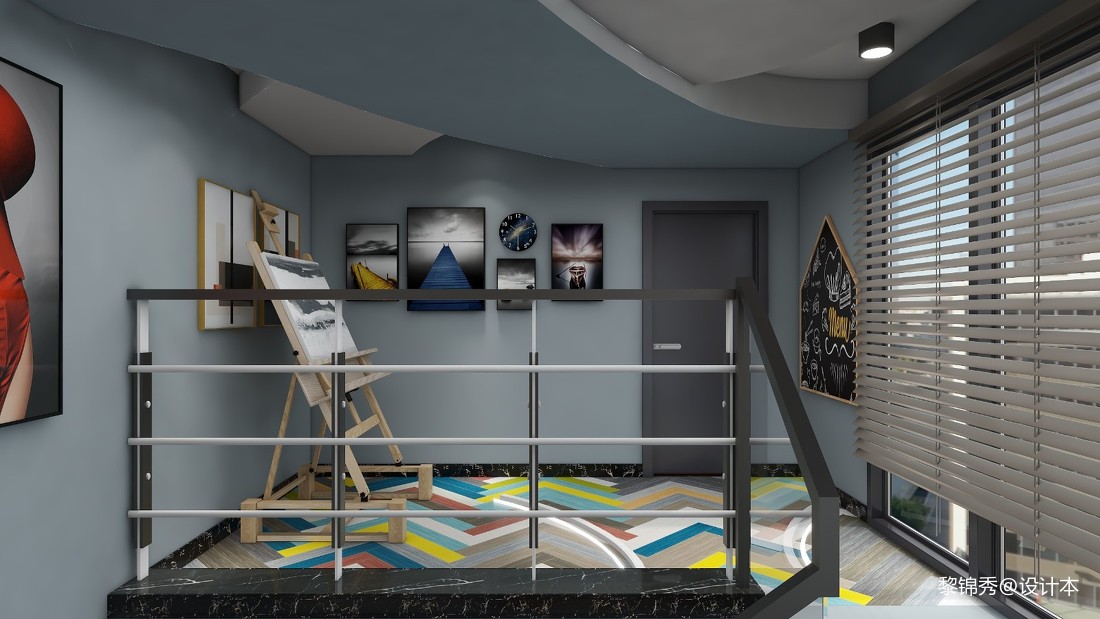 現代單身公寓單層46平方復式_1602569631_4285165