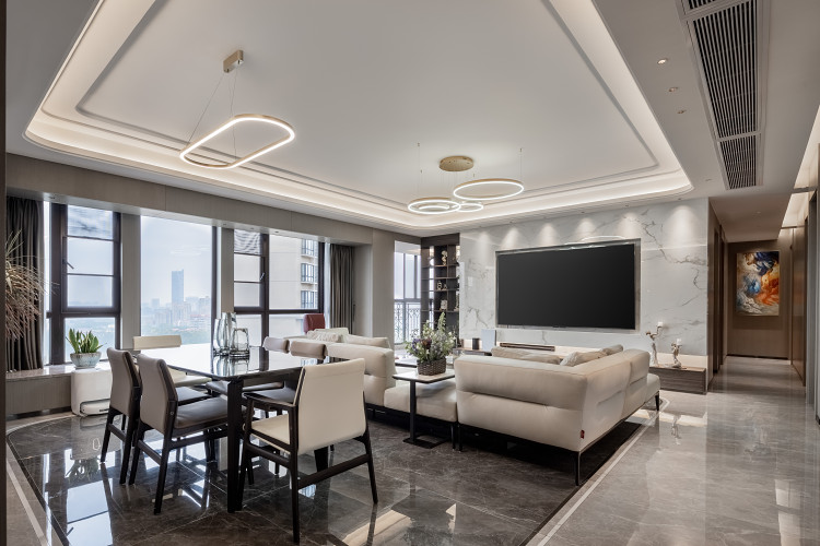 東莞蘭溪谷|190㎡現代輕奢裝修設計