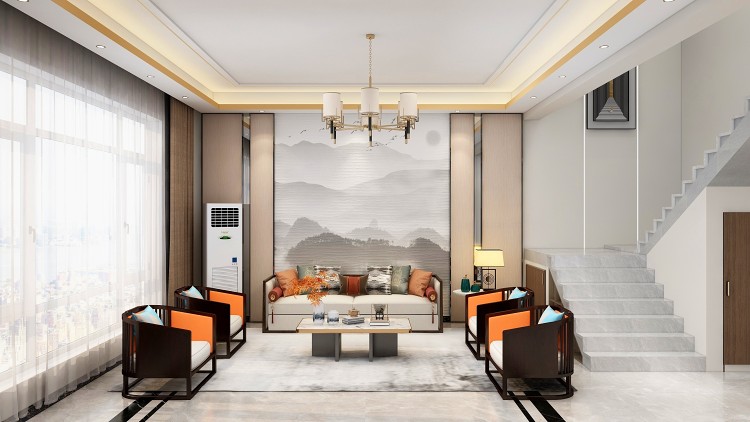 自建二層別墅--一層新中二層輕奢