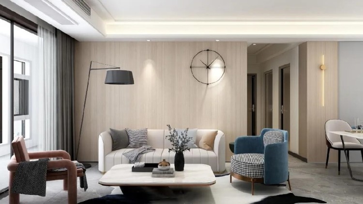 140㎡現代風，獨立電視背景墻~