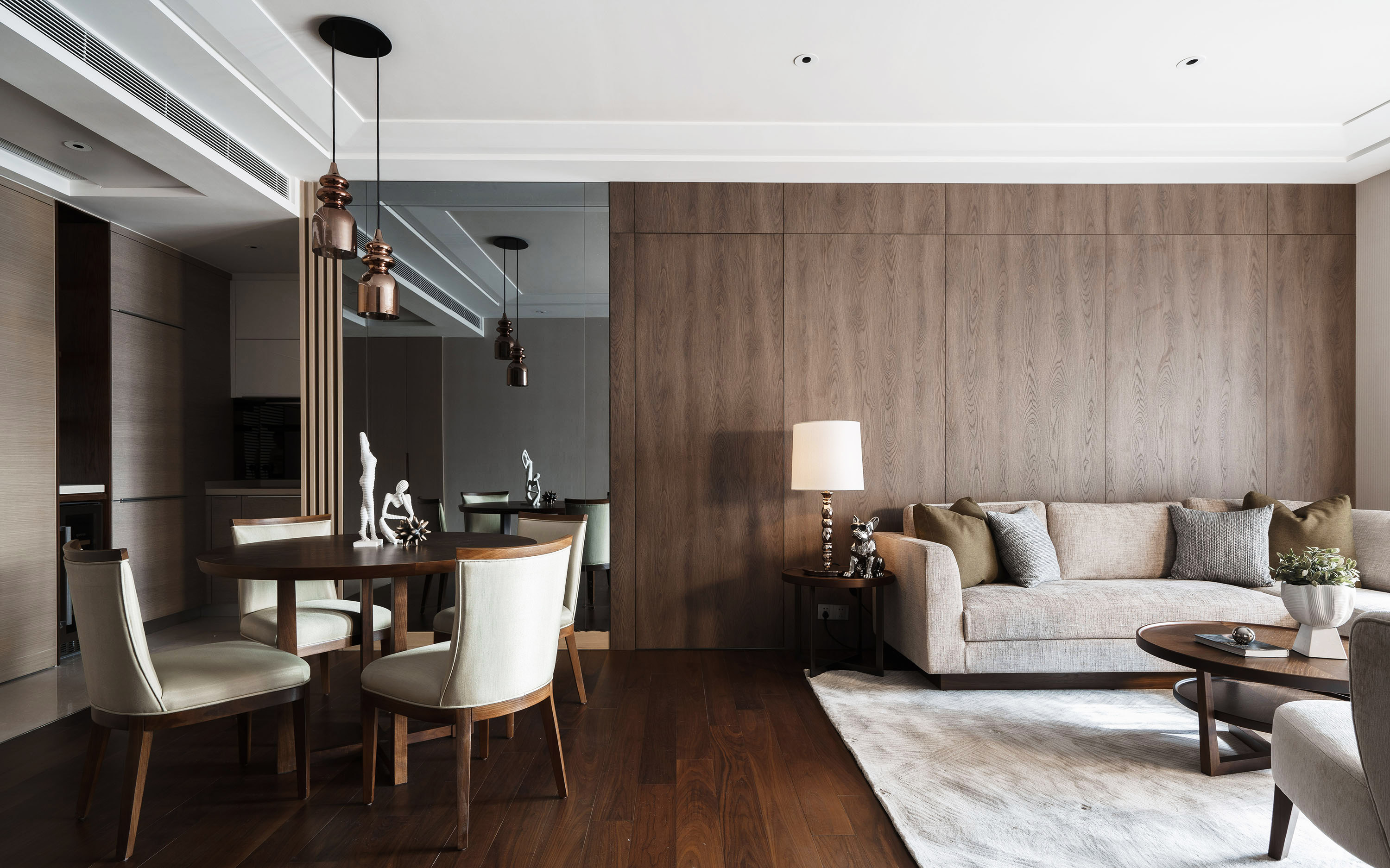 隱形門+木飾面，95m2簡約風的江邊公寓94634